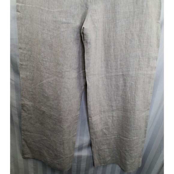 Boden Linen Wide Leg Pants Women's NWT Beige Lagenlook Vacation Sailor Size 10 - Picture 12 of 14